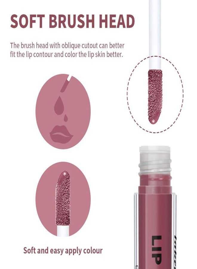 HHLTOH Berry Mauve Honey Butter Lip Stain Tinted Lip Gloss,Shine Moisturizing Plumper Liquid Lipstick for Women,Natural Nourishing Hydrating Lip Balm for Dry Lips,Lightweight Lip Liner Care Makeup #12 - Image 5